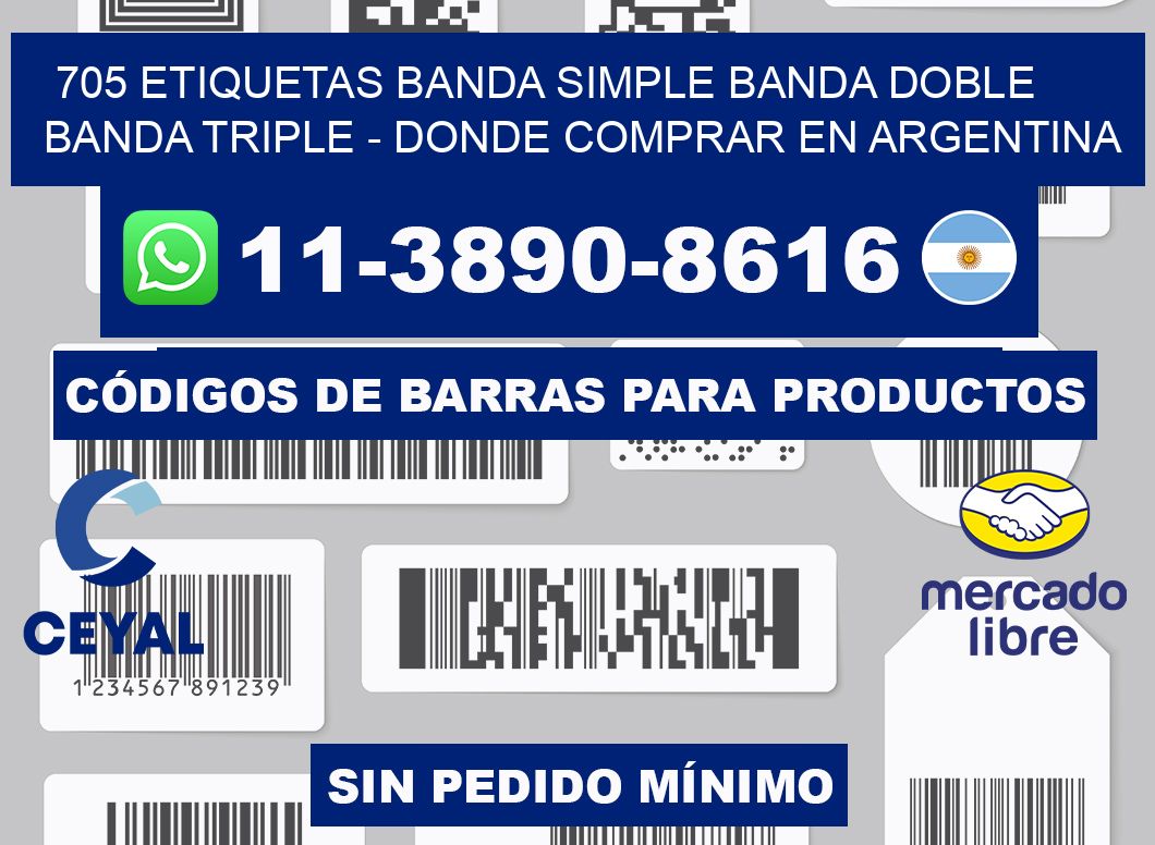 705 etiquetas banda simple banda doble banda triple - Donde Comprar en Argentina