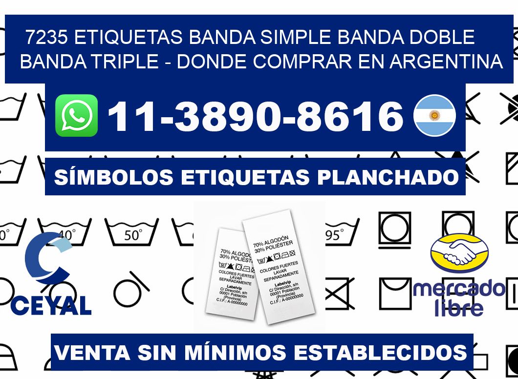 7235 etiquetas banda simple banda doble banda triple - Donde Comprar en Argentina