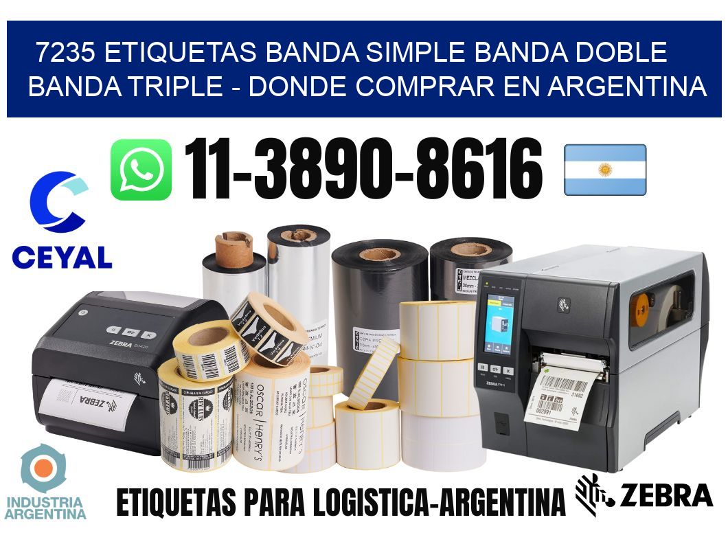 7235 etiquetas banda simple banda doble banda triple - Donde Comprar en Argentina