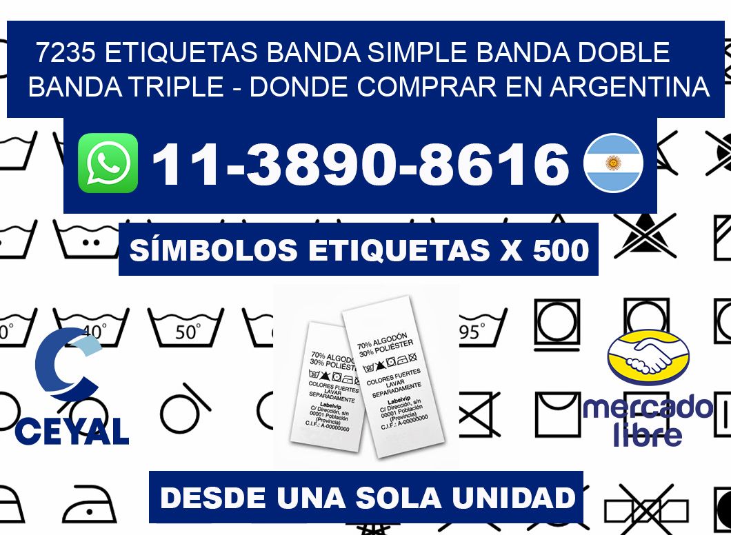 7235 etiquetas banda simple banda doble banda triple - Donde Comprar en Argentina
