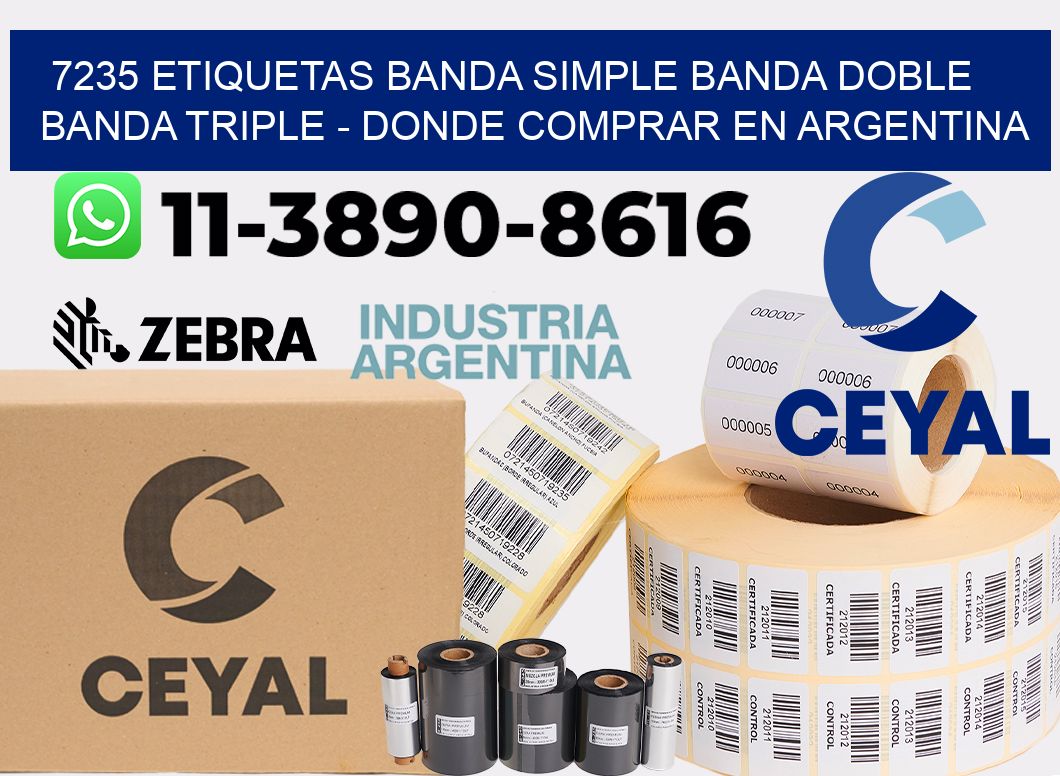 7235 etiquetas banda simple banda doble banda triple - Donde Comprar en Argentina
