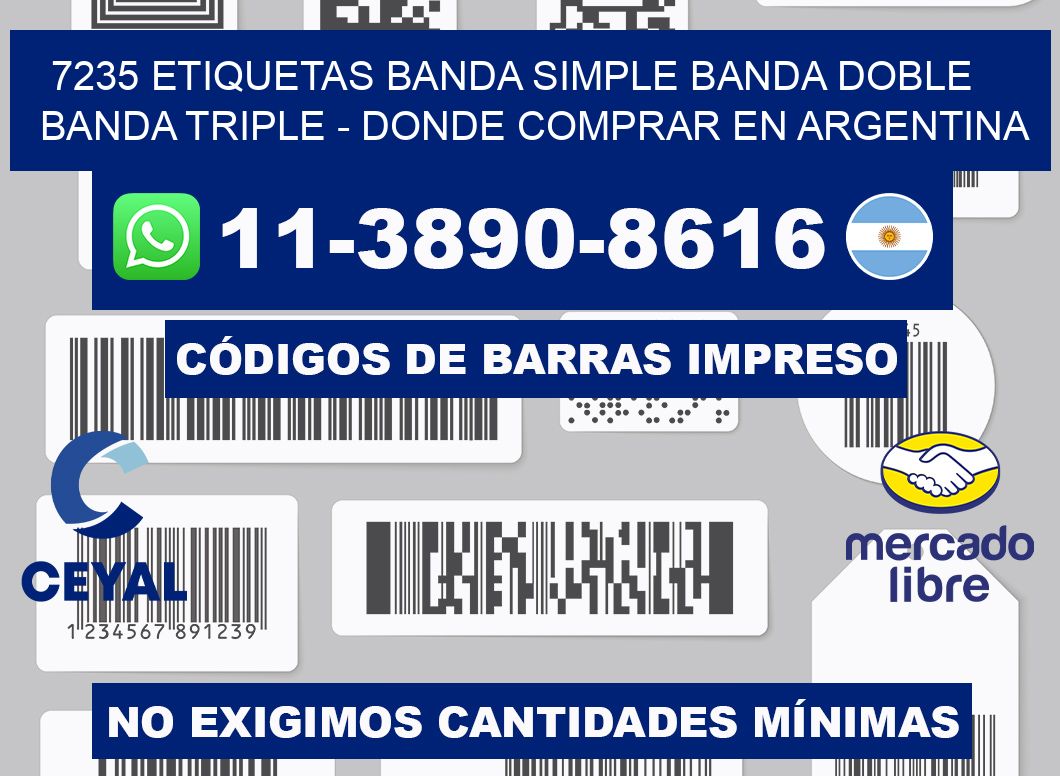 7235 etiquetas banda simple banda doble banda triple - Donde Comprar en Argentina