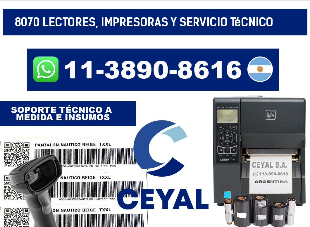 8070 Lectores, Impresoras y Servicio Técnico