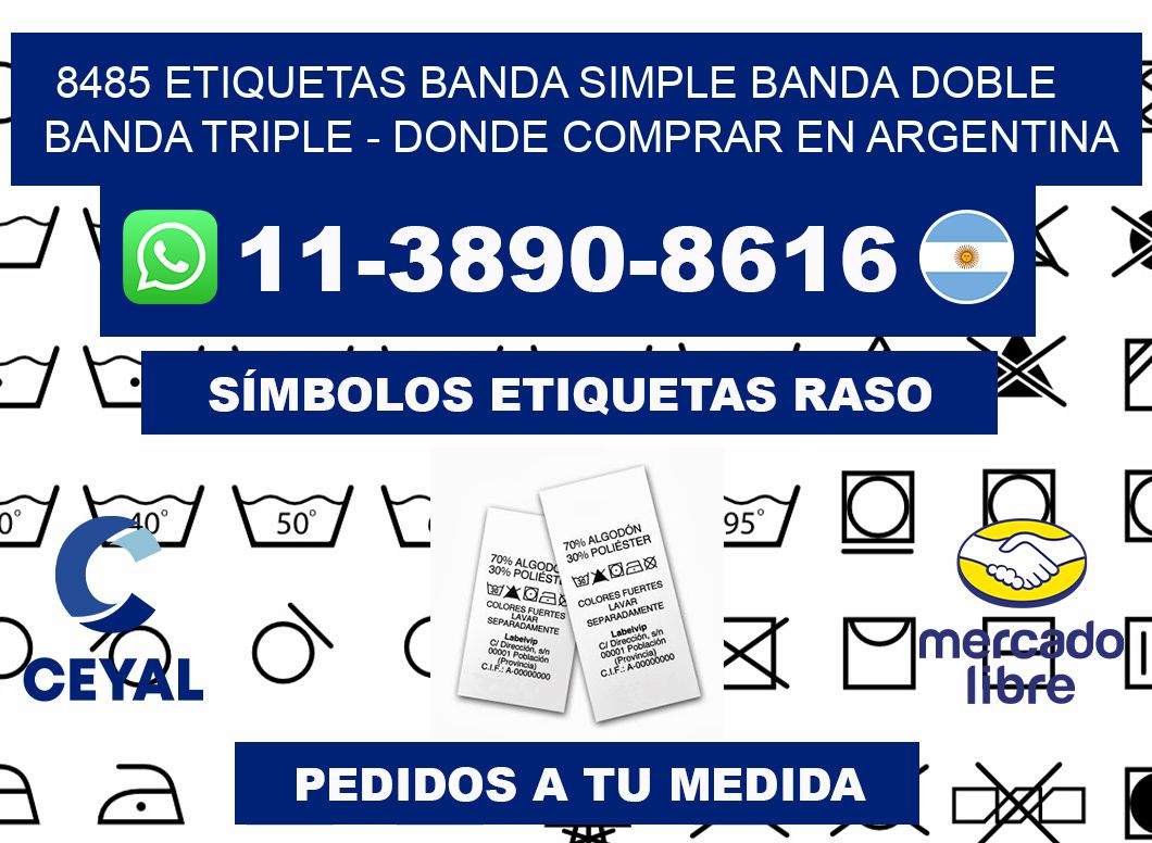 8485 etiquetas banda simple banda doble banda triple - Donde Comprar en Argentina