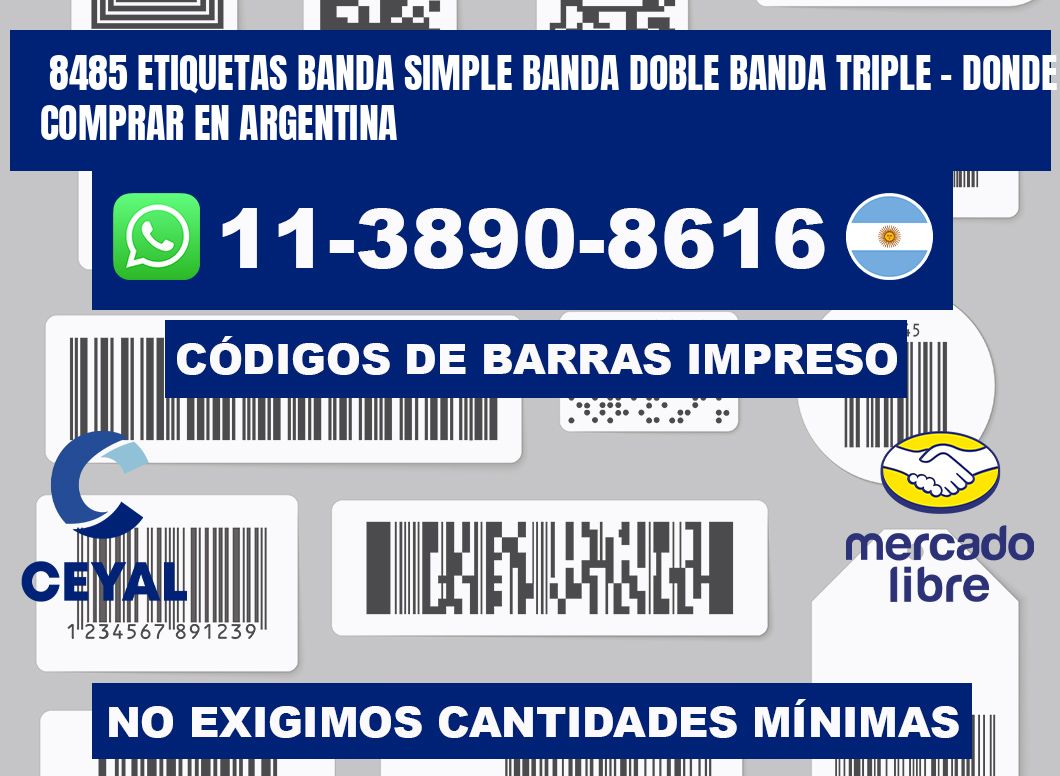 8485 etiquetas banda simple banda doble banda triple - Donde Comprar en Argentina