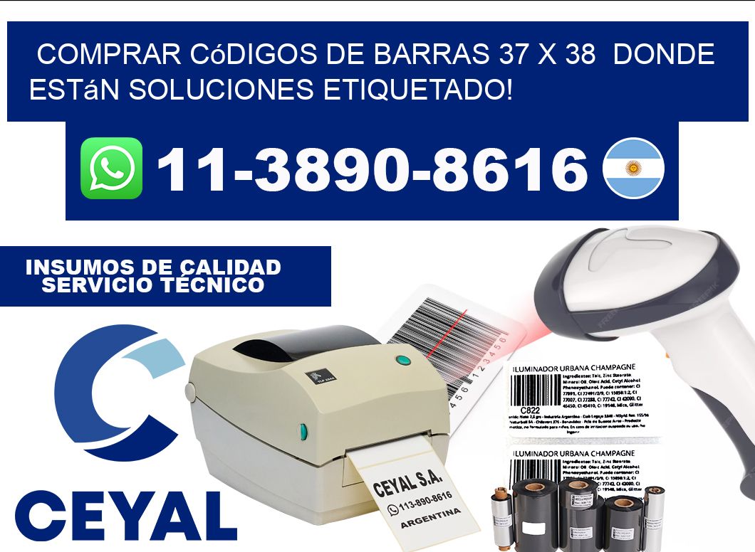 Comprar códigos de barras 37 x 38  donde están soluciones etiquetado!