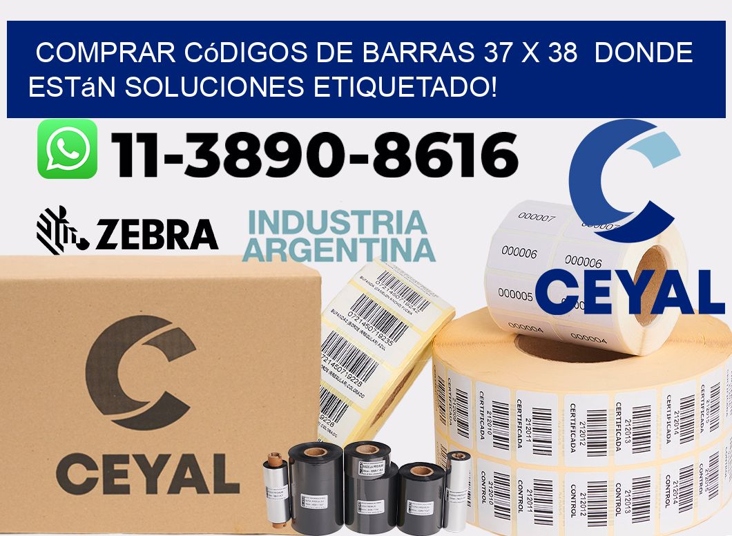 Comprar códigos de barras 37 x 38  donde están soluciones etiquetado!