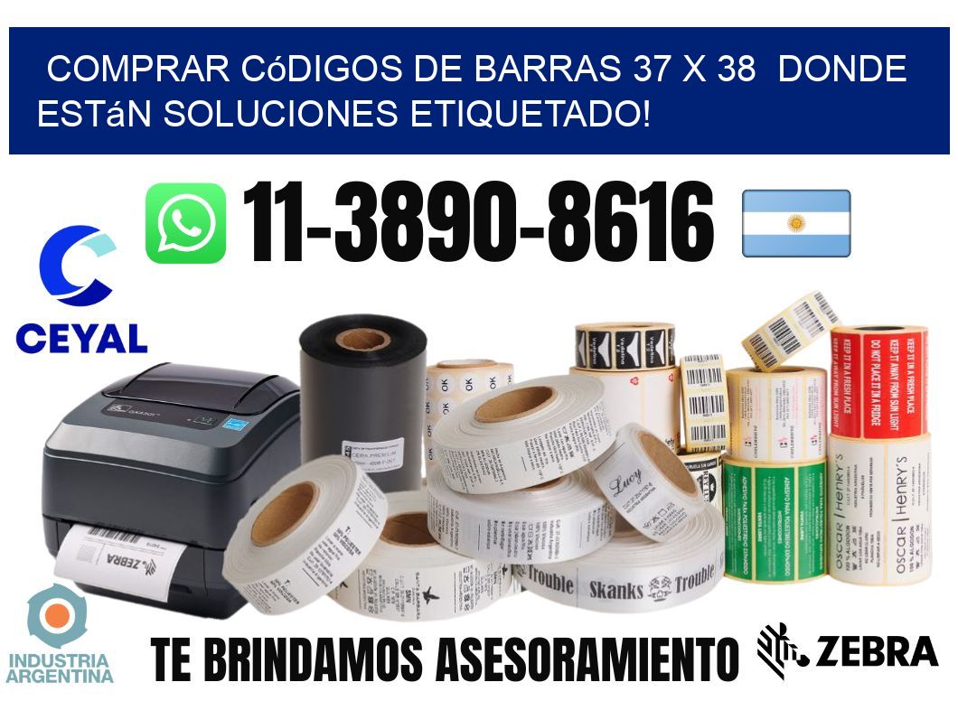 Comprar códigos de barras 37 x 38  donde están soluciones etiquetado!