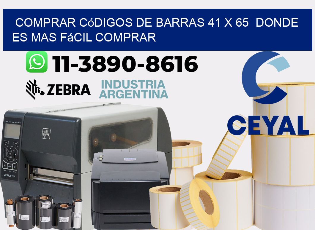 Comprar códigos de barras 41 x 65  Donde es mas fácil comprar
