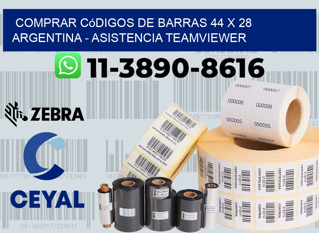 Comprar códigos de barras 44 x 28 argentina - asistencia teamviewer