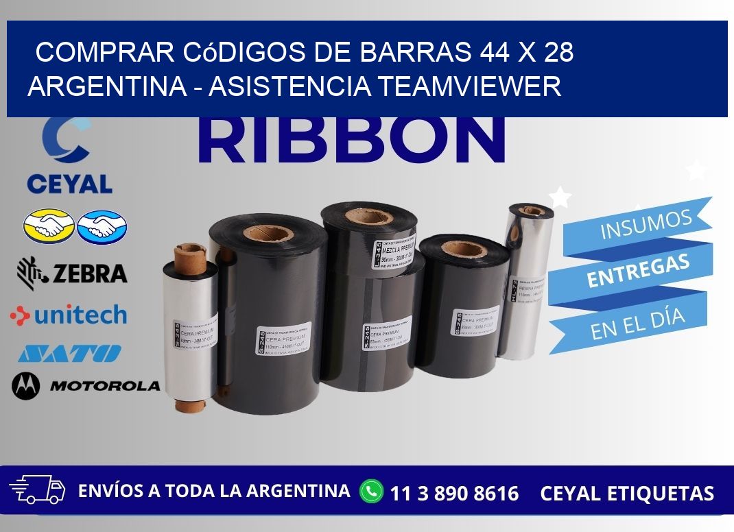 Comprar códigos de barras 44 x 28 argentina - asistencia teamviewer