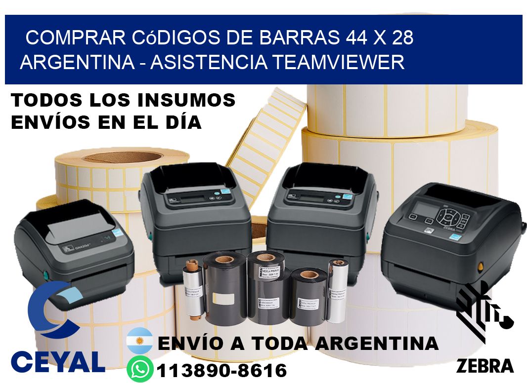 Comprar códigos de barras 44 x 28 argentina - asistencia teamviewer
