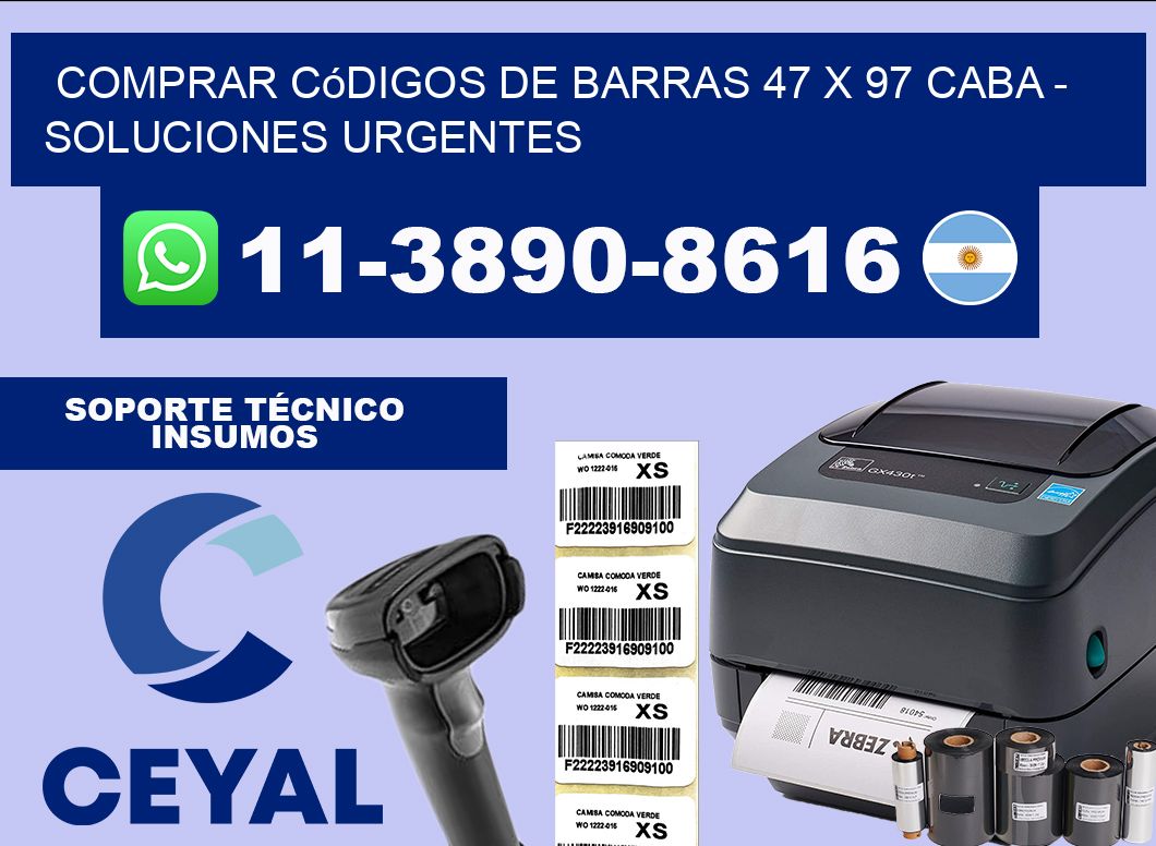 Comprar códigos de barras 47 x 97 CABA – soluciones urgentes