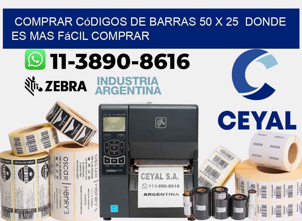 Comprar códigos de barras 50 x 25  Donde es mas fácil comprar