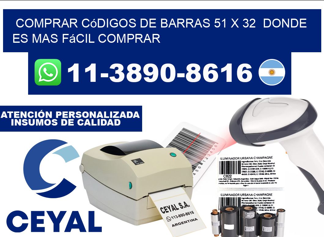 Comprar códigos de barras 51 x 32 Donde es mas fácil comprar
