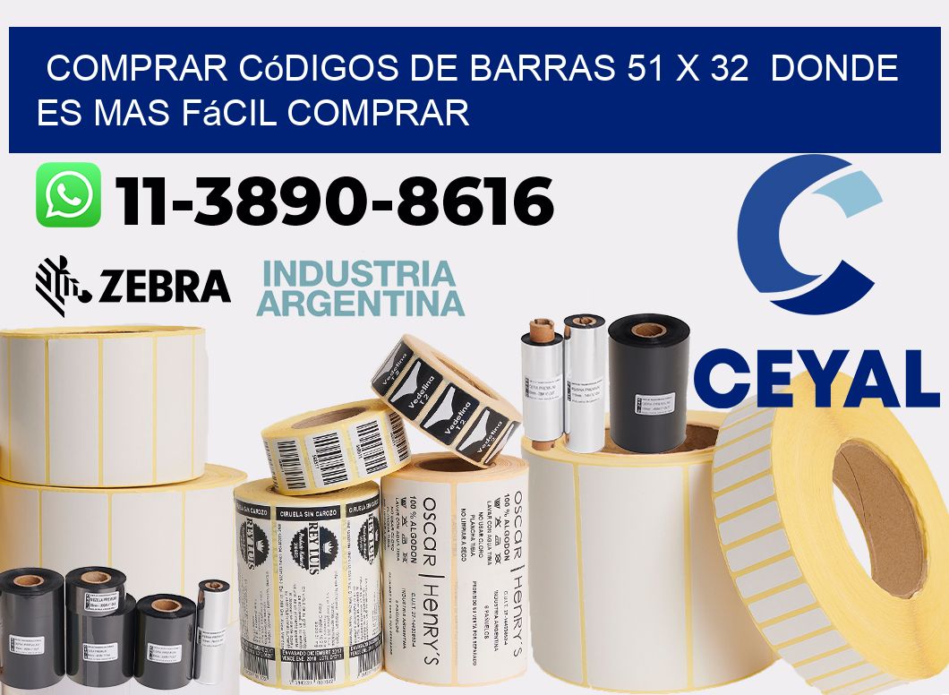 Comprar códigos de barras 51 x 32 Donde es mas fácil comprar