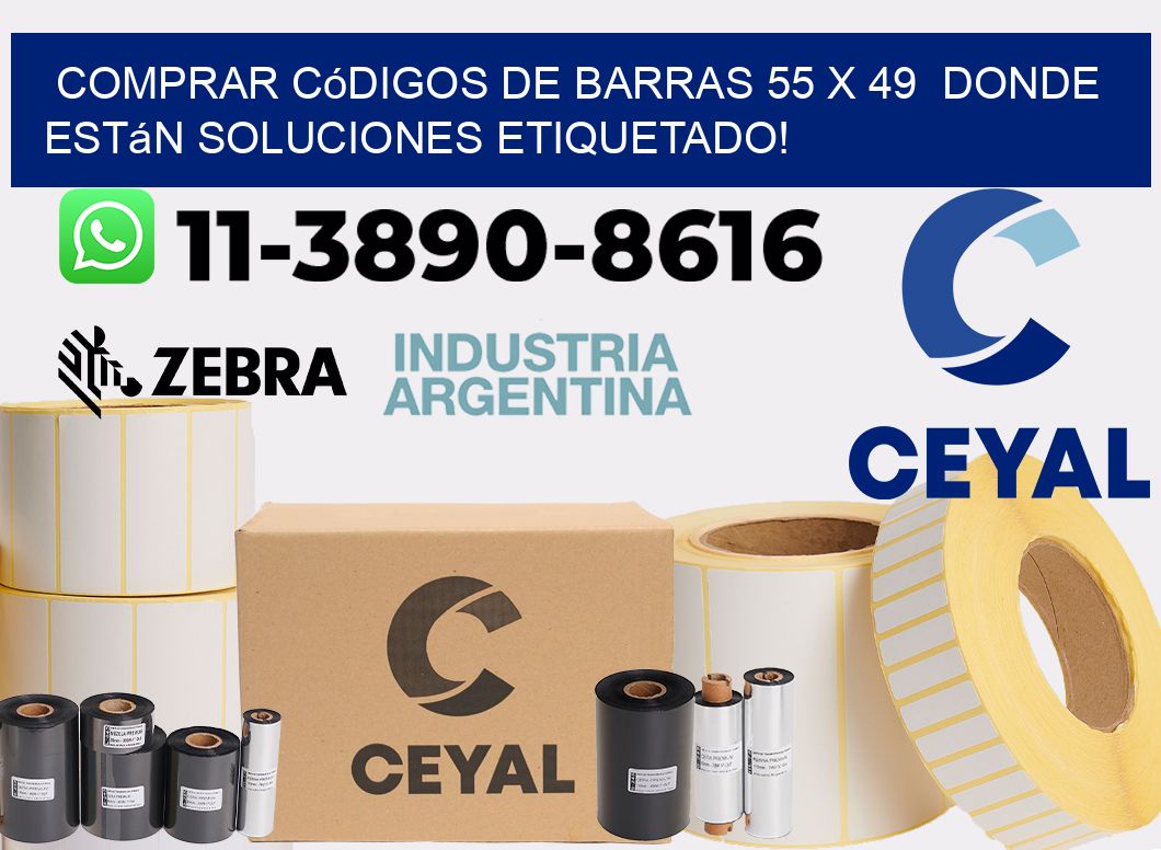 Comprar códigos de barras 55 x 49 donde están soluciones etiquetado!