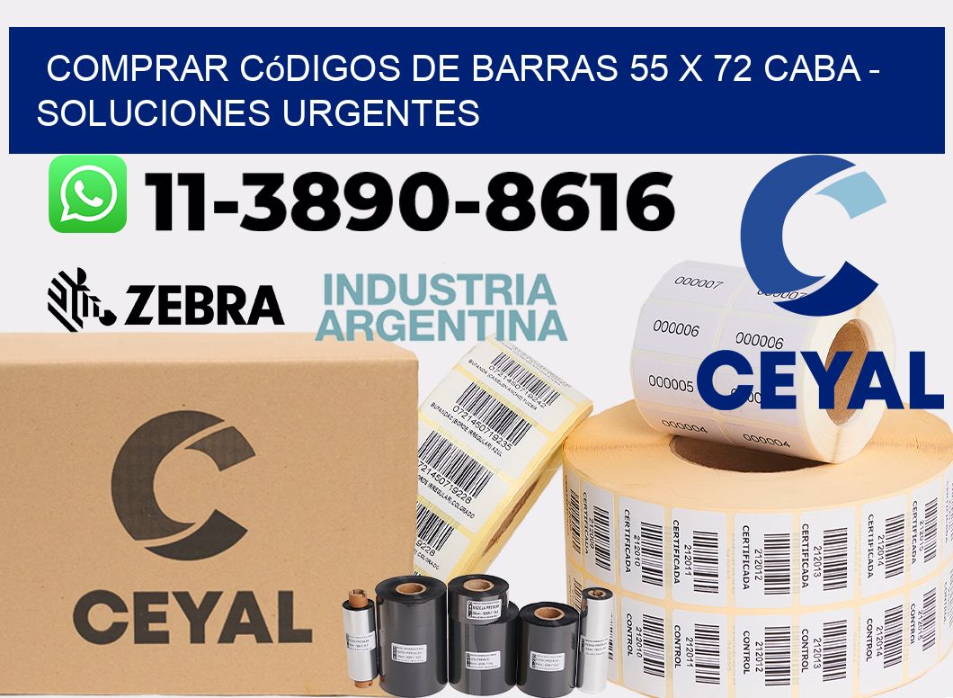 Comprar códigos de barras 55 x 72 CABA - soluciones urgentes