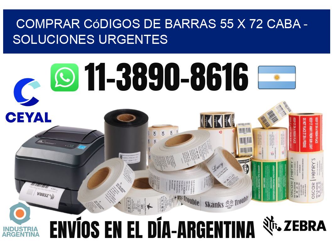 Comprar códigos de barras 55 x 72 CABA - soluciones urgentes