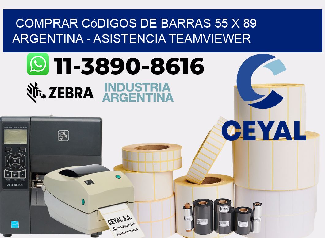 Comprar códigos de barras 55 x 89 argentina - asistencia teamviewer