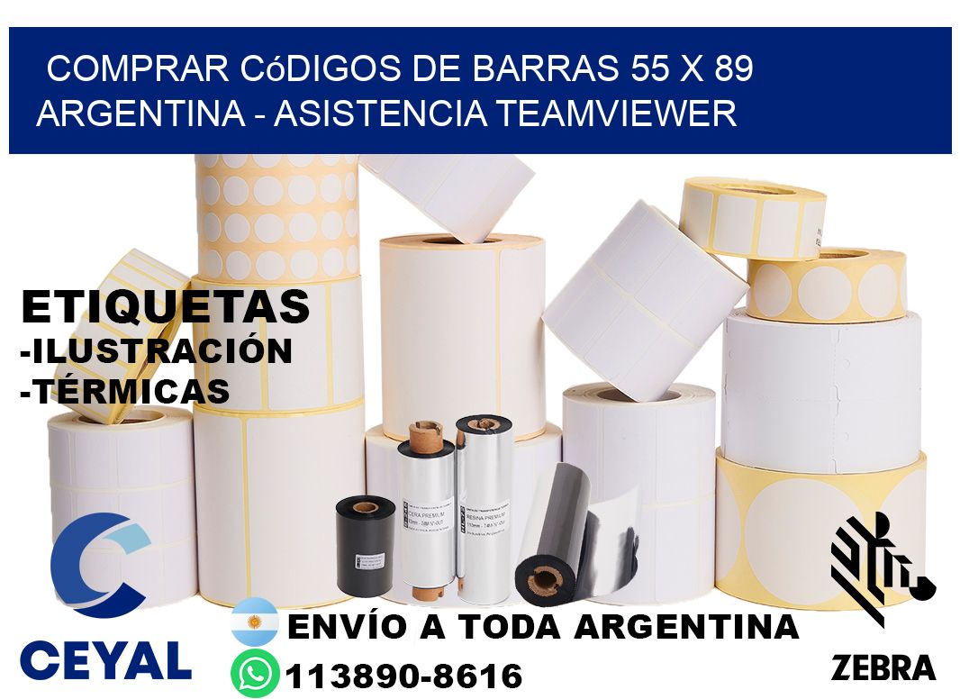 Comprar códigos de barras 55 x 89 argentina - asistencia teamviewer