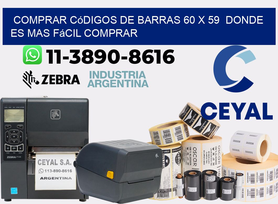 Comprar códigos de barras 60 x 59  Donde es mas fácil comprar