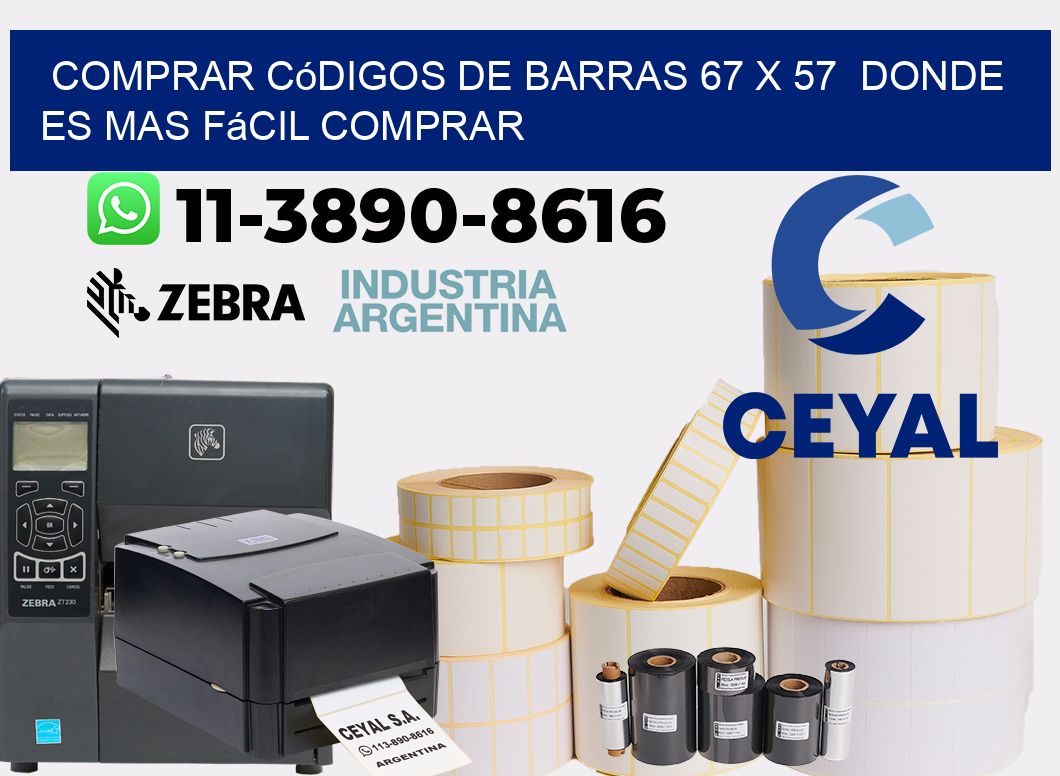 Comprar códigos de barras 67 x 57  Donde es mas fácil comprar