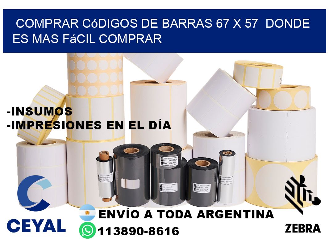 Comprar códigos de barras 67 x 57  Donde es mas fácil comprar