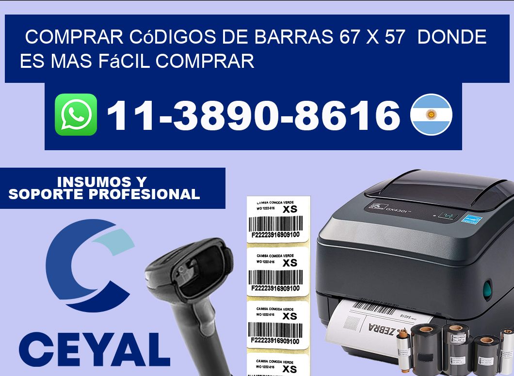 Comprar códigos de barras 67 x 57  Donde es mas fácil comprar