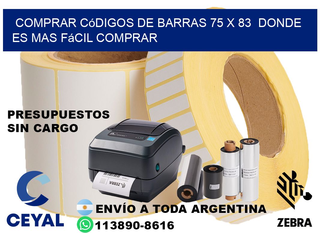 Comprar códigos de barras 75 x 83  Donde es mas fácil comprar
