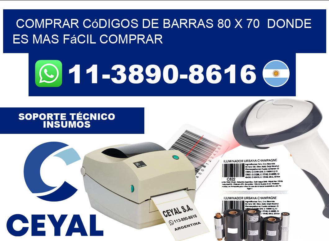 Comprar códigos de barras 80 x 70  Donde es mas fácil comprar