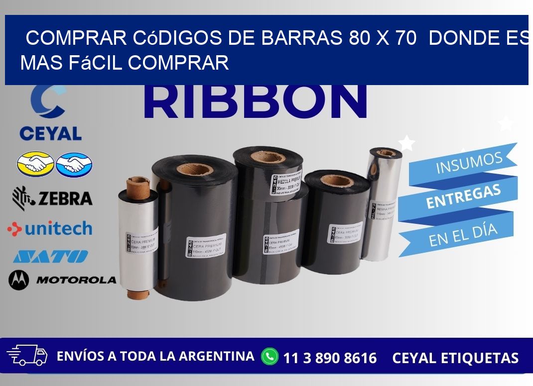 Comprar códigos de barras 80 x 70  Donde es mas fácil comprar