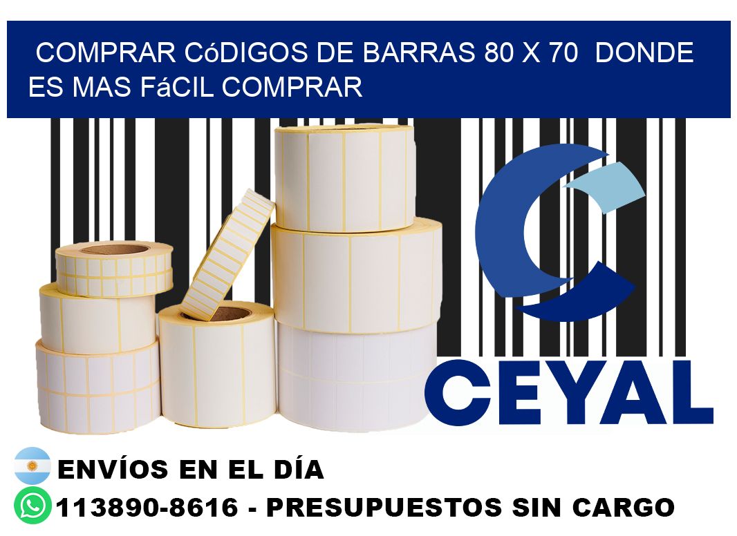 Comprar códigos de barras 80 x 70  Donde es mas fácil comprar