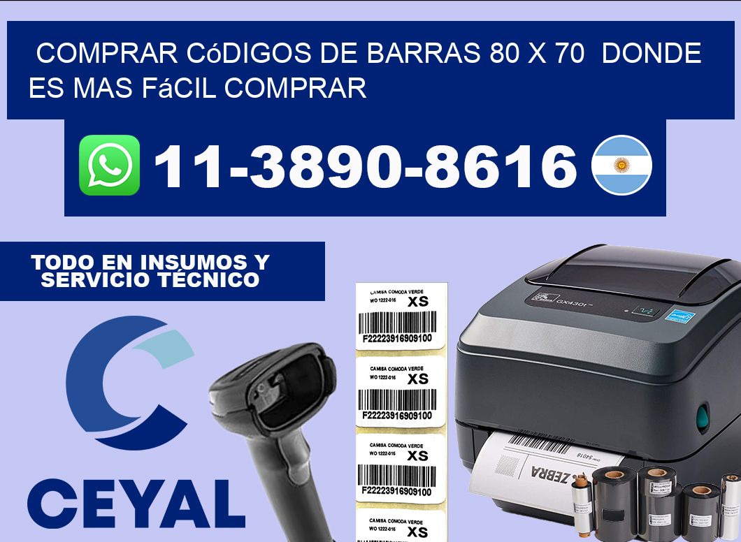 Comprar códigos de barras 80 x 70  Donde es mas fácil comprar