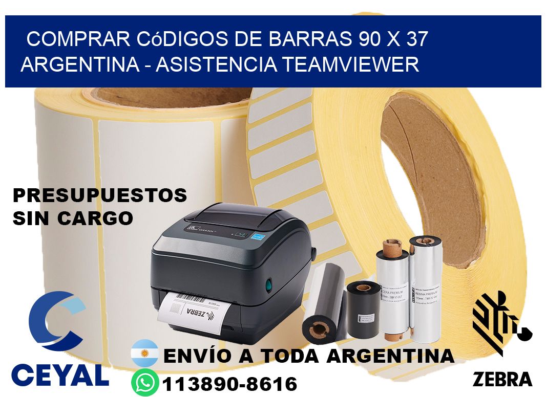 Comprar códigos de barras 90 x 37 argentina - asistencia teamviewer