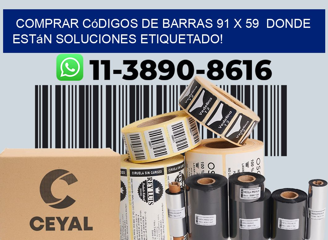 Comprar códigos de barras 91 x 59  donde están soluciones etiquetado!