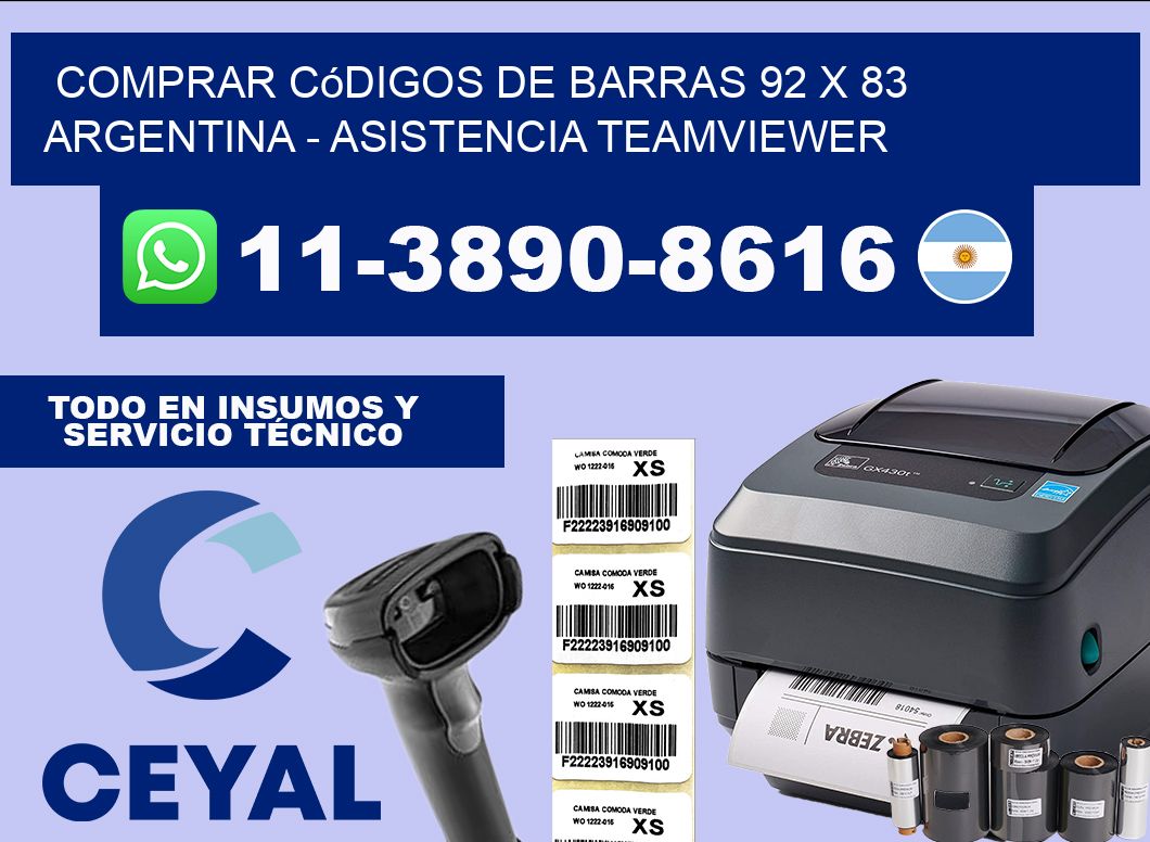 Comprar códigos de barras 92 x 83 argentina – asistencia teamviewer