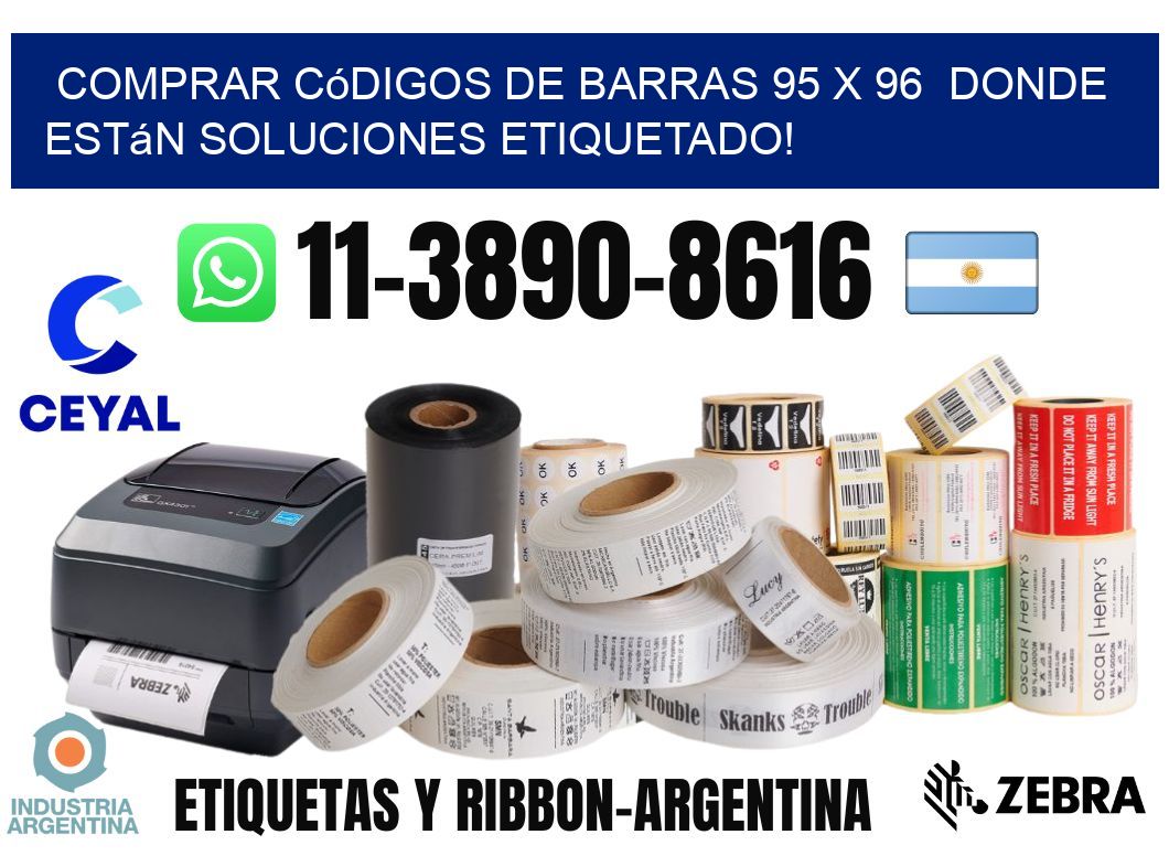 Comprar códigos de barras 95 x 96  donde están soluciones etiquetado!