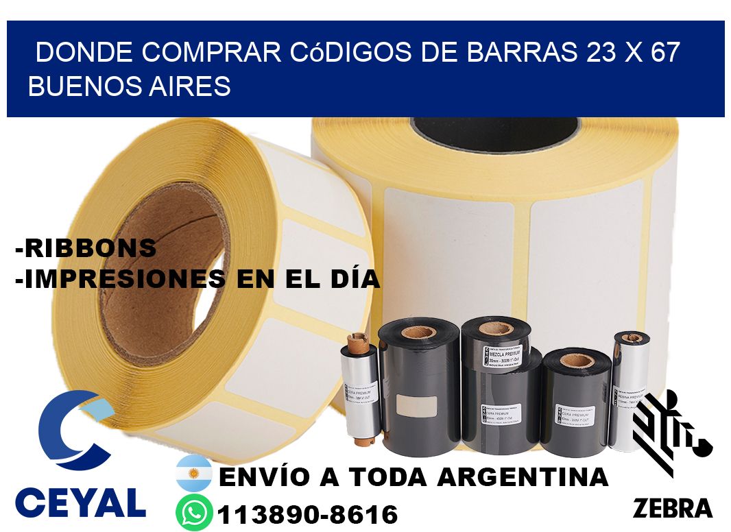 Donde Comprar códigos de barras 23 x 67  Buenos Aires