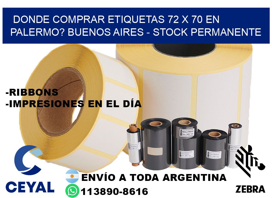 Donde Comprar etiquetas 72 x 70 en PALERMO? Buenos Aires - Stock permanente