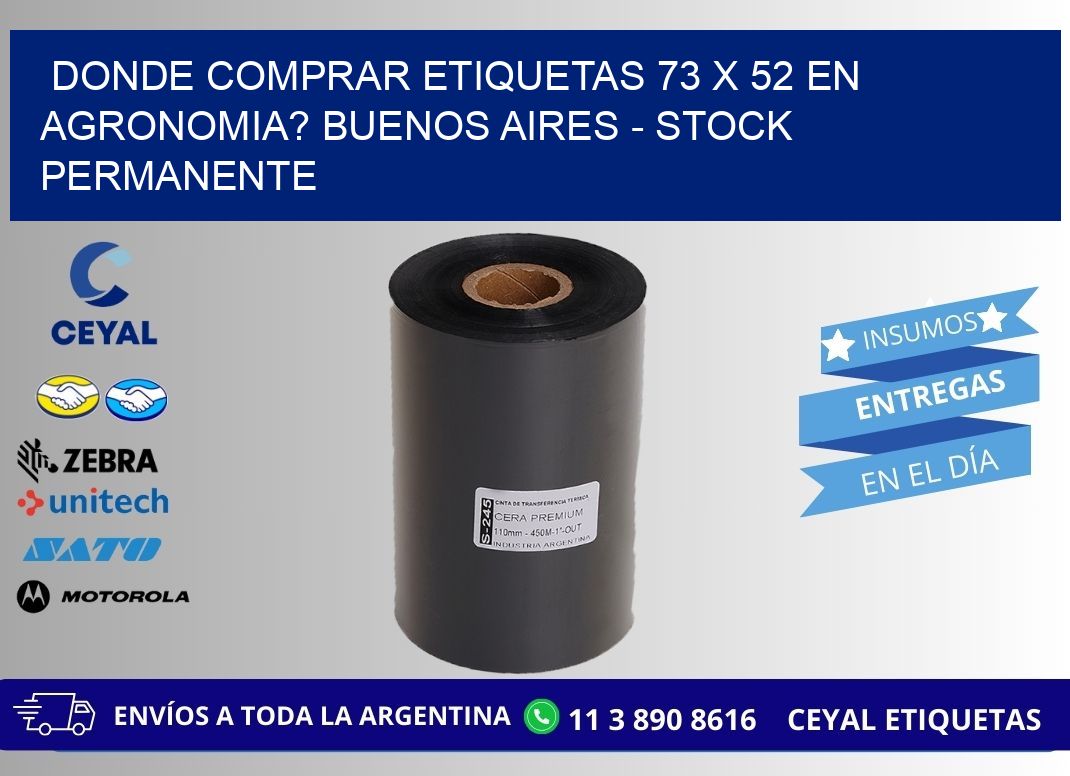 Donde Comprar etiquetas 73 x 52 en AGRONOMIA? Buenos Aires - Stock permanente