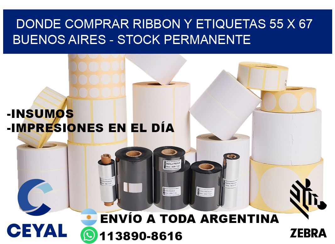 Donde Comprar ribbon y etiquetas 55 x 67 Buenos Aires - Stock permanente