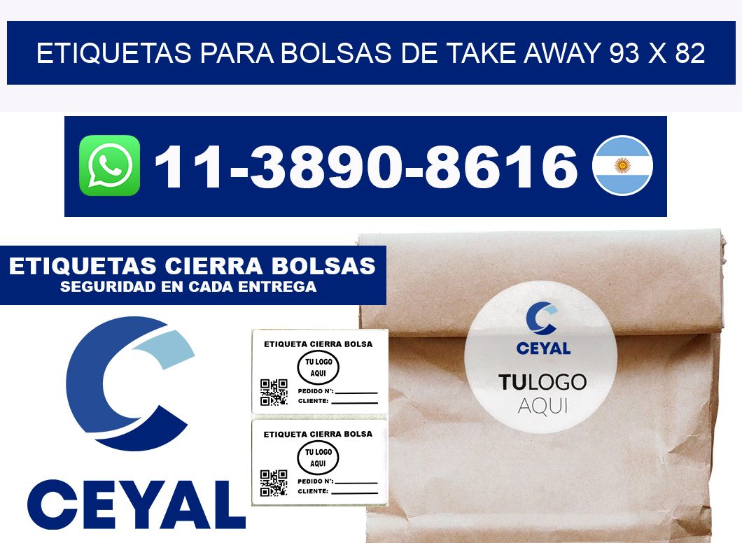 ETIQUETAS PARA BOLSAS DE TAKE AWAY 93 x 82