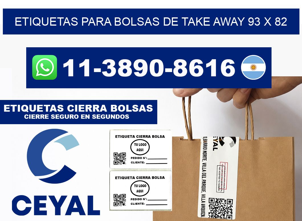 ETIQUETAS PARA BOLSAS DE TAKE AWAY 93 x 82
