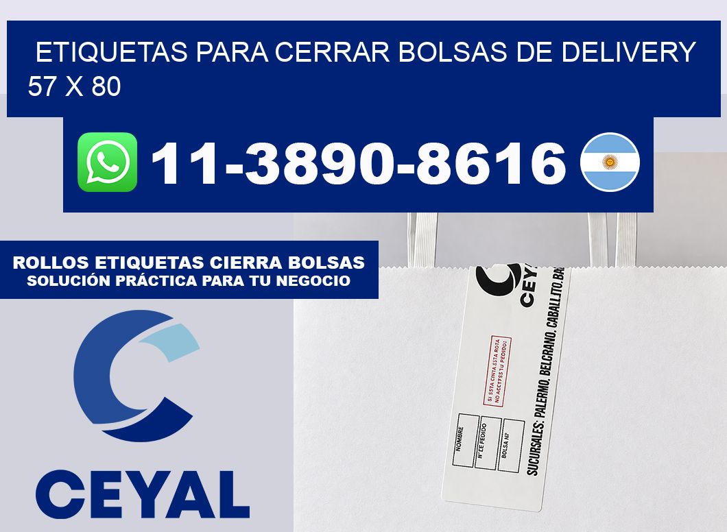 ETIQUETAS PARA CERRAR BOLSAS DE DELIVERY 57 x 80