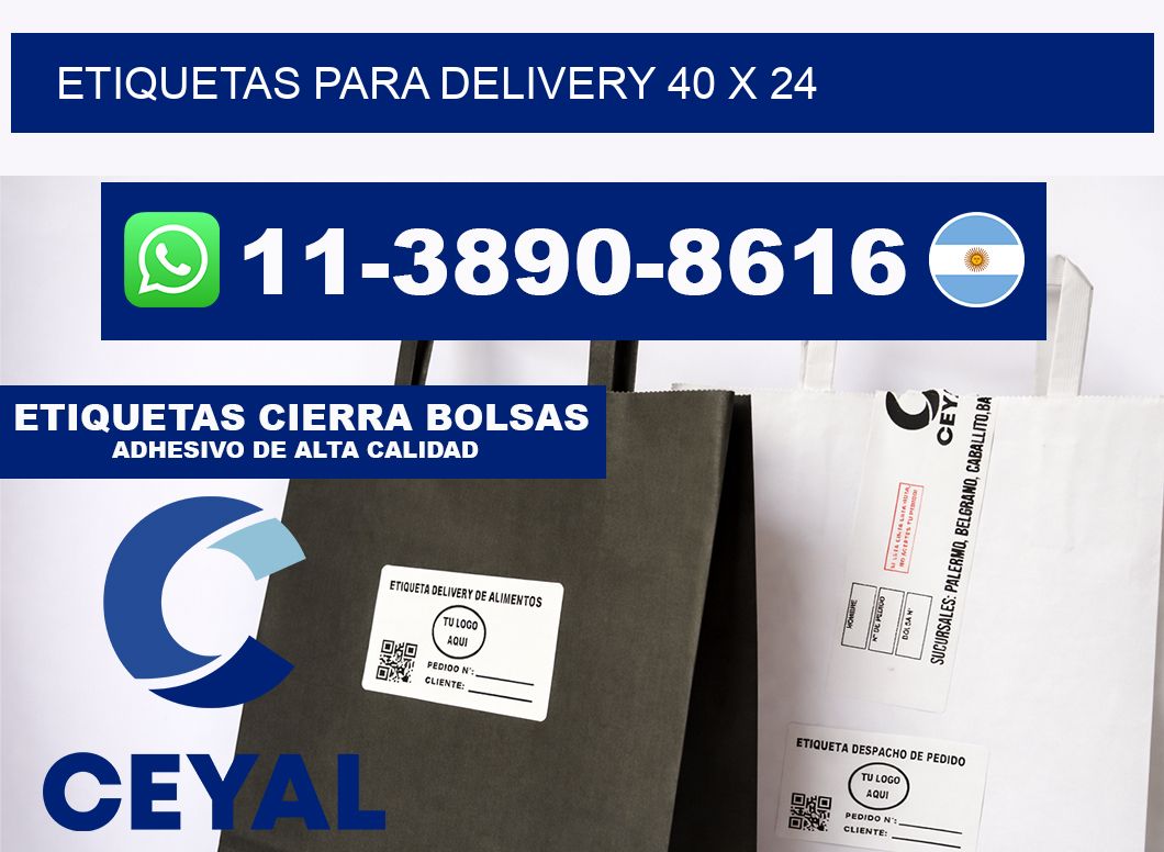 ETIQUETAS PARA DELIVERY 40 x 24