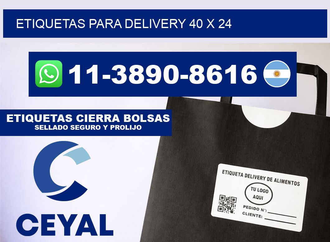 ETIQUETAS PARA DELIVERY 40 x 24
