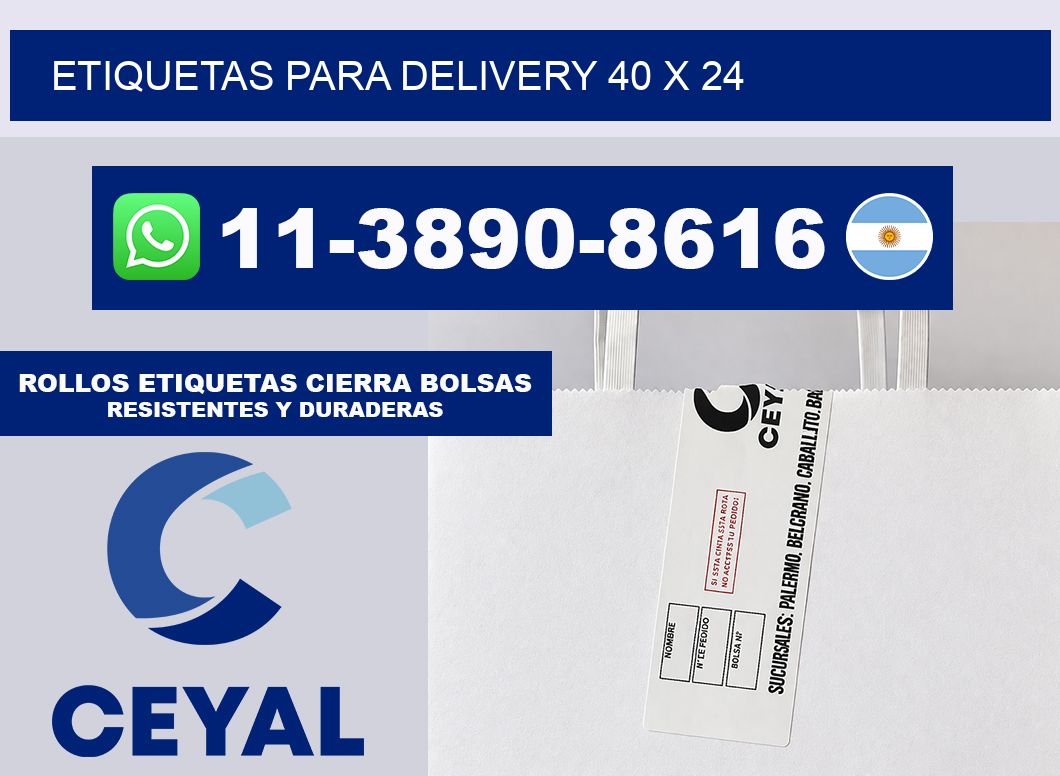 ETIQUETAS PARA DELIVERY 40 x 24