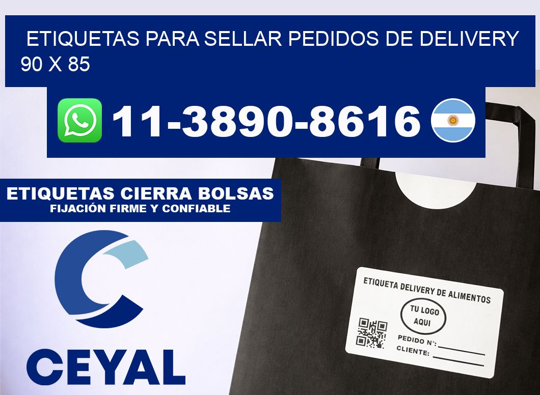 ETIQUETAS PARA SELLAR PEDIDOS DE DELIVERY 90 x 85