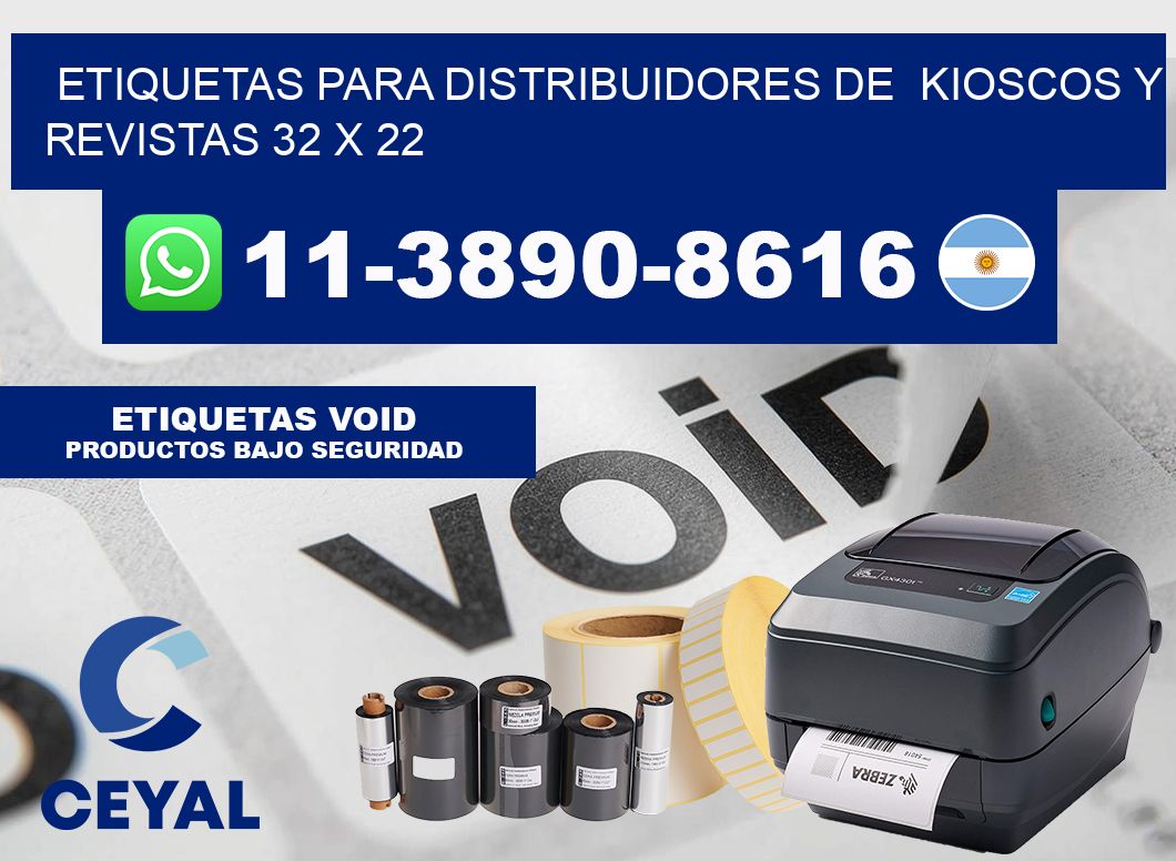 Etiquetas para distribuidores de  kioscos y revistas 32 x 22